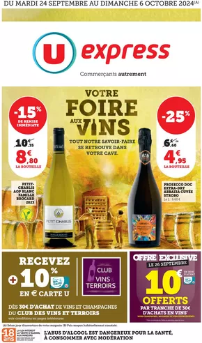 Catalogue U Express à Cuiry-lès-Chaudardes | Foire aux Vins d'Automne | 24/09/2024 - 06/10/2024