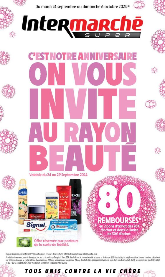 Catalogue Intermarché à Gueugnon | TF ANNIVERSAIRE 1 | 24/09/2024 - 06/10/2024