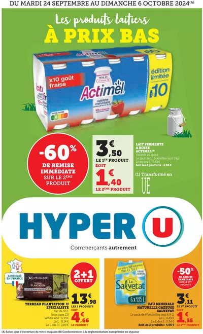 Catalogue Hyper U à Saint-Cassien (Dordogne) | Catalogue HYPER U | 24/09/2024 - 06/10/2024