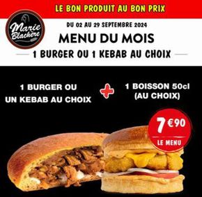 Promos de Restaurants à Bouliac | Le bon produit au bon prix sur Marie Blachère | 19/09/2024 - 29/09/2024