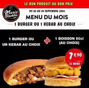 Promos de Restaurants à Chamousset | Le bon produit au bon prix sur Marie Blachère | 19/09/2024 - 29/09/2024