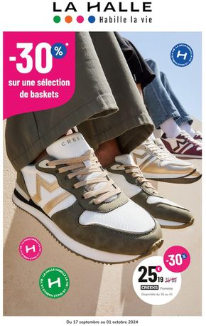 Catalogue La Halle à Libourne | -30 % sur une sélection de baskets | 19/09/2024 - 01/10/2024