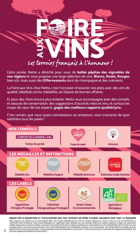 Catalogue Netto à Gaillard | FOIRE AUX VINS OUEST | 26/09/2024 - 14/10/2024