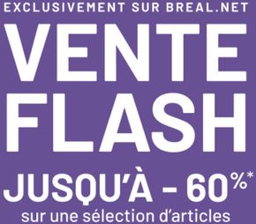 Promos de Mode à Béthune | Ventes Privées Jusqu'à -60% sur Bréal | 20/09/2024 - 30/09/2024