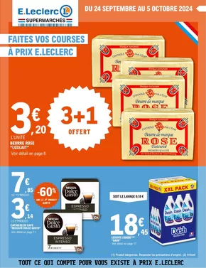 Promos de Supermarchés à Saint-Gilles les Bains | 24M139C08LU sur E.Leclerc | 24/09/2024 - 05/10/2024