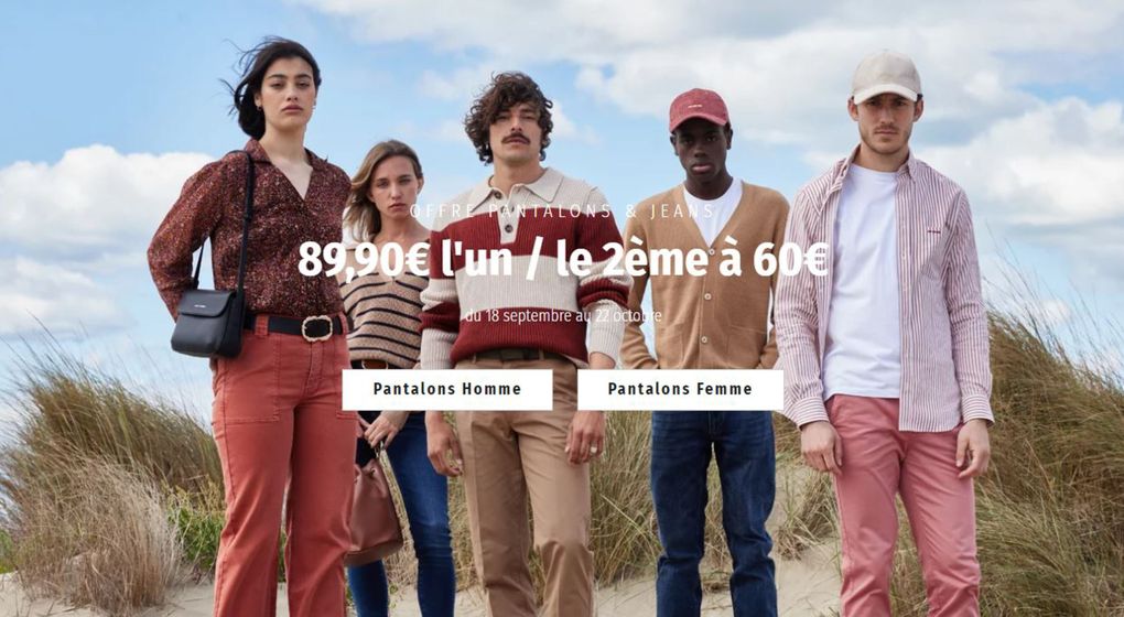 OFFRE PANTALONS & JEANS 89,90€ l'un / le 2ème à 60€
