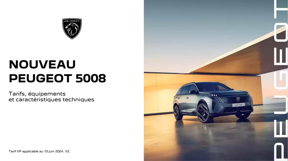 Catalogue Peugeot à Sceaux-sur-Huisne | Peugeot NOUVEAU SUV 5008 | 24/09/2024 - 23/09/2025