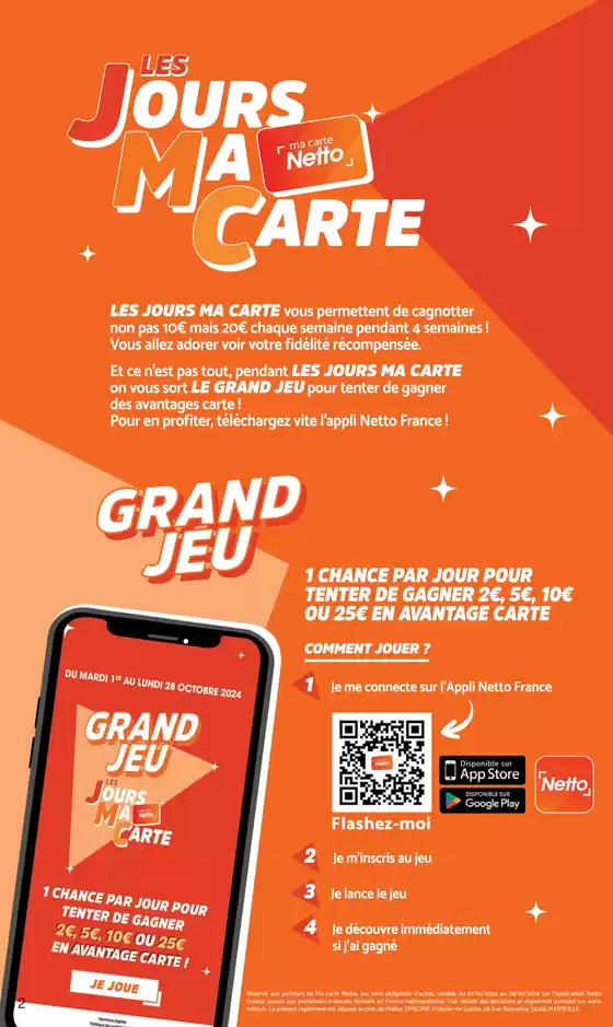 Catalogue Netto à Espalion | LES JOURS MA CARTE | 01/10/2024 - 07/10/2024