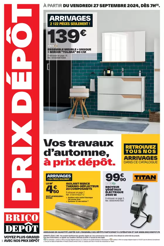 Catalogue Brico Dépôt à Vaux-le-Pénil | Vos travaux d’automne, à prix dépôt. | 27/09/2024 - 10/10/2024