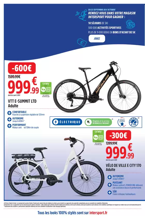 Catalogue Intersport à Thiais | POUR NOS 100 ANS, NOUS VOUS OFFRONS DES CADEAUX ! | 25/09/2024 - 06/10/2024