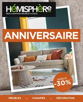 Promos de Meubles et Décoration à Gétigné | C’est l’anniversaire Hémisphère Sud ! sur Hémisphère Sud | 25/09/2024 - 26/10/2024