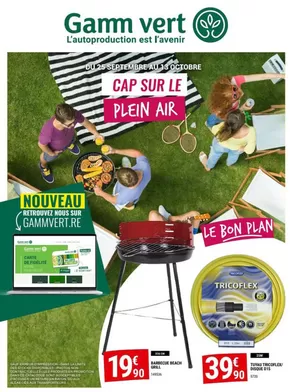 Promos de Jardineries et Animaleries à Saint-Louis (La Réunion) | Cap sur le plein air sur Gamm vert | 25/09/2024 - 13/10/2024