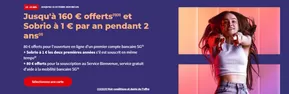 Promos de Banques et Assurances à Clermont-Ferrand | Jusqu'à 160 € offerts et Sobrio à 1 € par an pendant 2 ans sur Crédit du Nord | 25/09/2024 - 31/10/2024