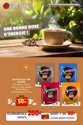 Promos de Supermarchés à Vassy | UNE BONNE DOSE D’ÉNERGIE ! sur Coccinelle Supermarché | 25/09/2024 - 06/10/2024