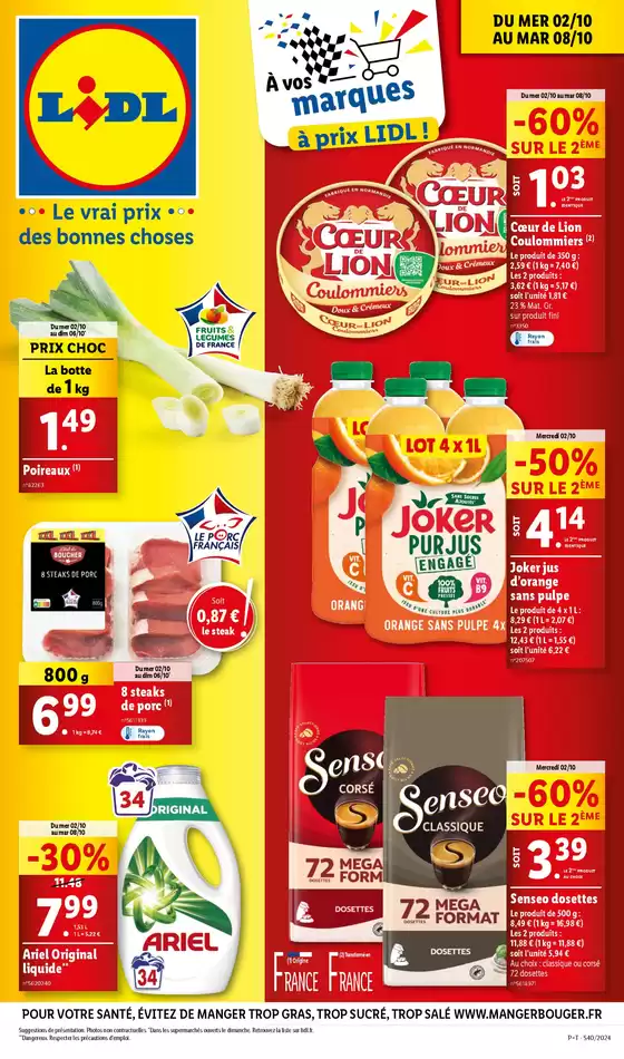 Ne manquez pas les promos sur les plus grandes marques de produits disponibles dans nos supermarchés. 