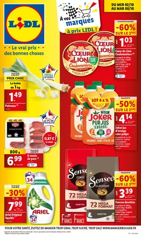 Catalogue Lidl à Fontaine-les-Bassets | Ne manquez pas les promos sur les plus grandes marques de produits disponibles dans nos supermarchés.  | 02/10/2024 - 08/10/2024