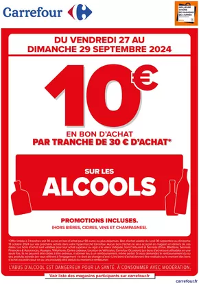 Catalogue Carrefour Contact à Saint-Girons | 10€ EN BON D’ACHAT POUR 30€ D’ACHAT SUR LES ALCOOLS | 27/09/2024 - 29/09/2024