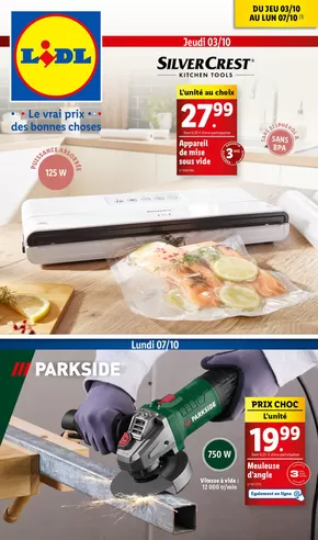 Catalogue Lidl à Saint-Andéol-de-Fourchades | Consultez dès à présent notre catalogue de la semaine et profitez des produits à prix Lidl ! | 03/10/2024 - 07/10/2024