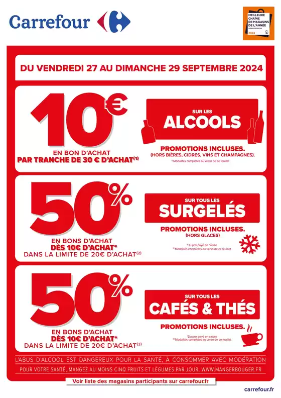 LES OPERATIONS BONS D’ACHAT DE VOTRE WEEK-END