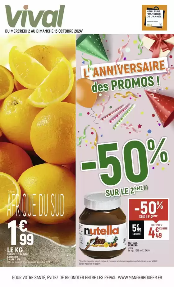 Catalogue Vival à Vertaizon | L'Anniversaire des promos ! | 02/10/2024 - 13/10/2024