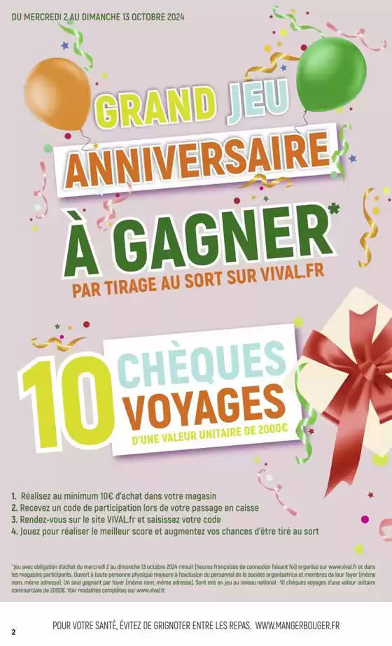 Catalogue Vival à Vertaizon | L'Anniversaire des promos ! | 02/10/2024 - 13/10/2024