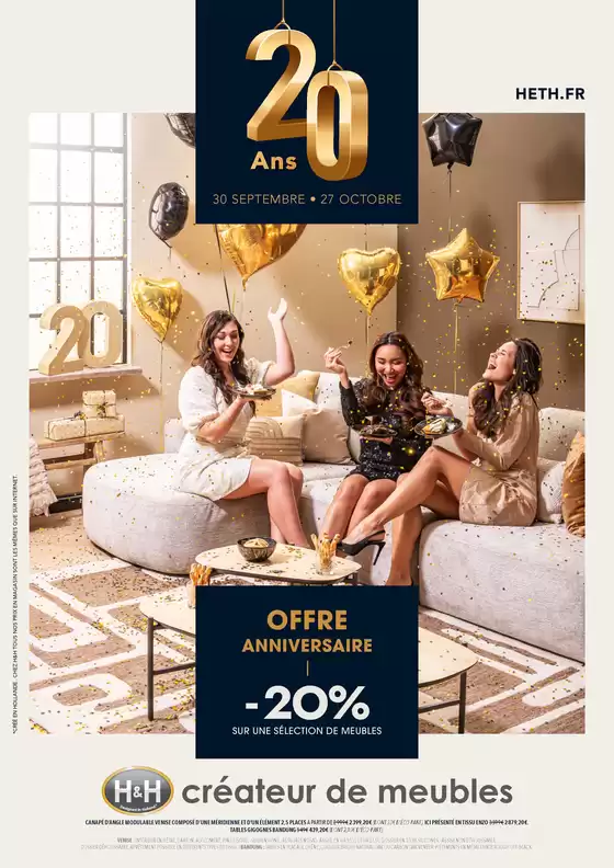 OFFRE ANNIVERSAIRE -2O% SUR UNE SÉLECTION DE MEUBLES