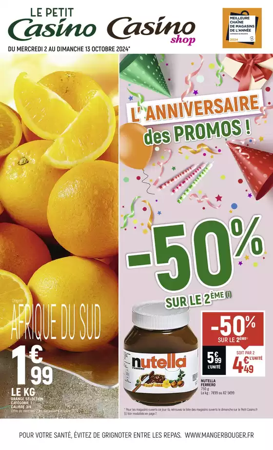 Catalogue Petit Casino | L'Anniversaire des promos ! | 02/10/2024 - 13/10/2024