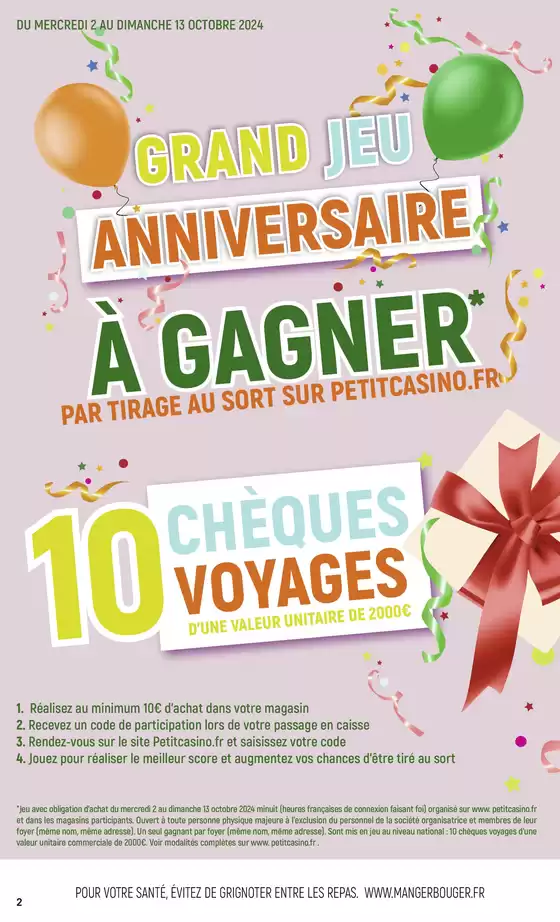 Catalogue Petit Casino | L'Anniversaire des promos ! | 02/10/2024 - 13/10/2024