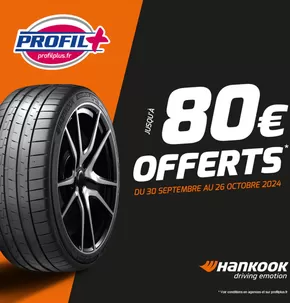 Promos de Sport à Saint-Herblain | Bénéficiez jusqu'à 80€ offerts sur les pneus HANKOOK ! sur Profil Plus | 30/09/2024 - 26/10/2024