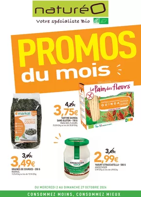 Promos de Magasins Bio | Promos du mois sur NaturéO | 01/10/2024 - 27/10/2024