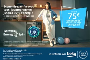 Promos de Multimédia et Electroménager à Villebon-sur-Yvette | Beko vous rembourse jusqu'à 75€ sur Copra | 01/10/2024 - 15/11/2024