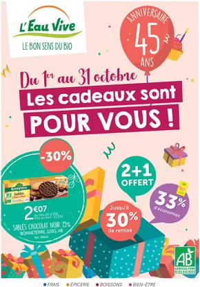 Promos de Magasins Bio à Sorbiers (Loire) | Catalogue Octobre 2024 sur L'Eau Vive | 01/10/2024 - 31/10/2024