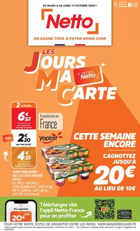 Catalogue Netto à Souillac | SEMAINE PROCHAINE : LES JOURS MA CARTE | 08/10/2024 - 14/10/2024