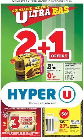 Catalogue Hyper U à Les Essards (Charente) | Quinzaine Commerçante | 08/10/2024 - 20/10/2024