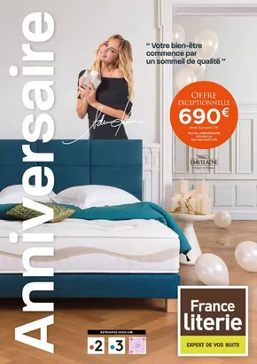 Promos de Meubles et Décoration à Sarrebourg | Anniversaire sur France Literie | 01/10/2024 - 31/12/2024