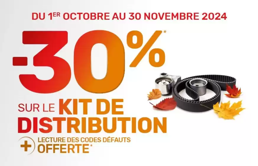 Catalogue AD Auto à Évreux | -30% sur le kit de distribution | 01/10/2024 - 30/11/2024