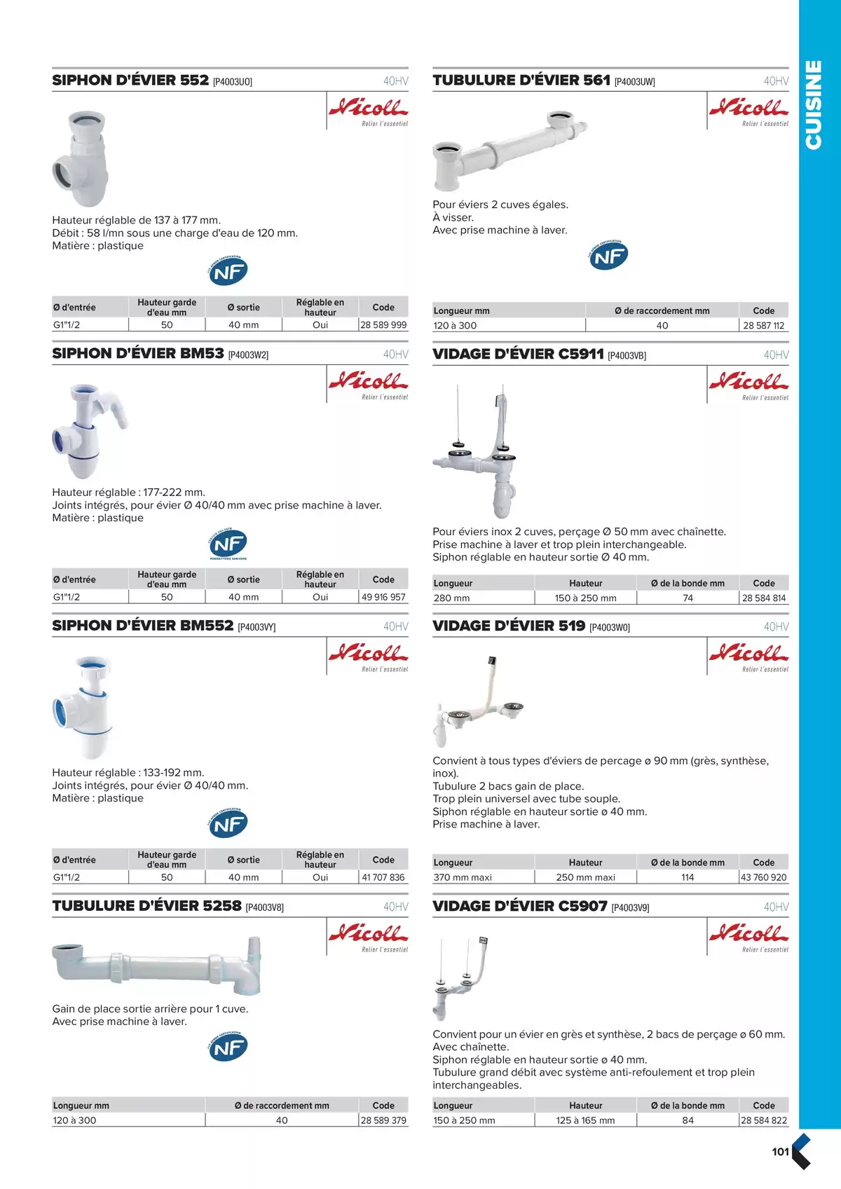 Catalogue Catalogue génie climatique & sanitaire | Édition 2024-2025, page 00101