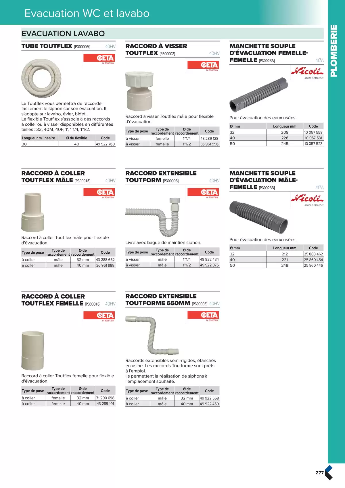 Catalogue Catalogue génie climatique & sanitaire | Édition 2024-2025, page 00277