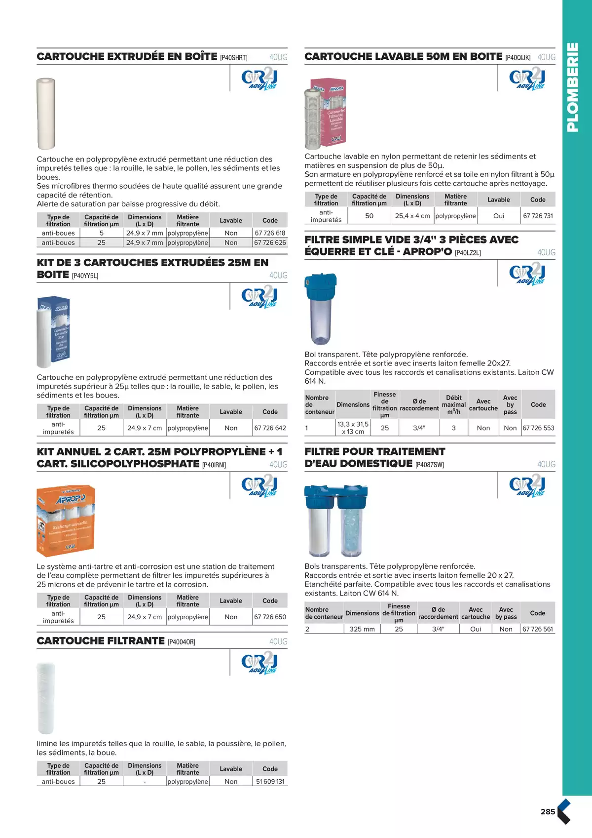 Catalogue Catalogue génie climatique & sanitaire | Édition 2024-2025, page 00285