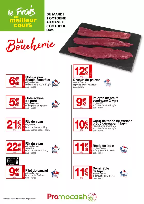 Catalogue Promocash à Le Pontet | La boucherie | 02/10/2024 - 05/10/2024