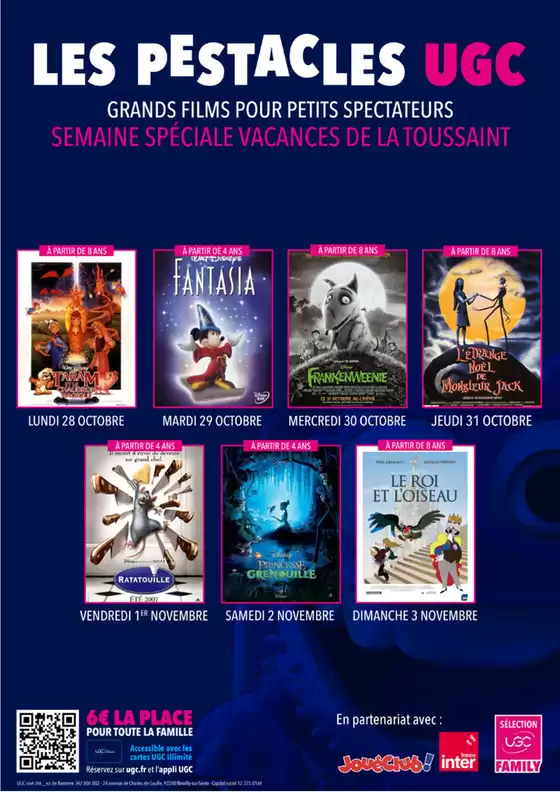 Catalogue UGC à Bordeaux | Octobre 2024 | 02/10/2024 - 31/10/2024