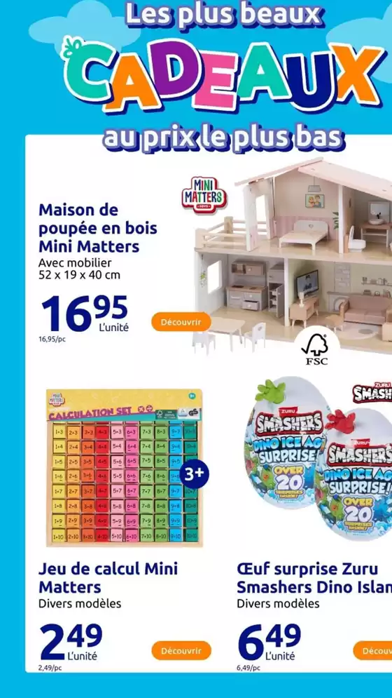 Les plus beaux cadeaux au prix le plus bas