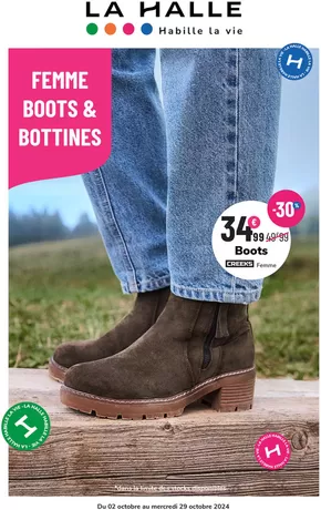 Promos de Mode à Portet-sur-Garonne | La Halle - Femme Boots & Bottines sur La Halle | 02/10/2024 - 29/10/2024