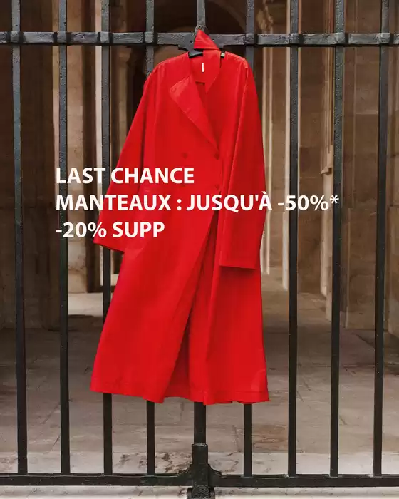 LAST CHANCE MANTEAUX : JUSQU'À -50%* -20% SUPP