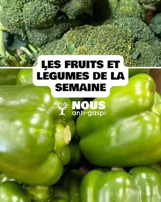 Cette semaine nous vous proposons une offre fruits et légumes 