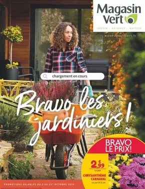 Promos de Jardineries et Animaleries à Saint-Amarin | Bravo les jardiniers ! sur Point Vert | 07/10/2024 - 13/10/2024