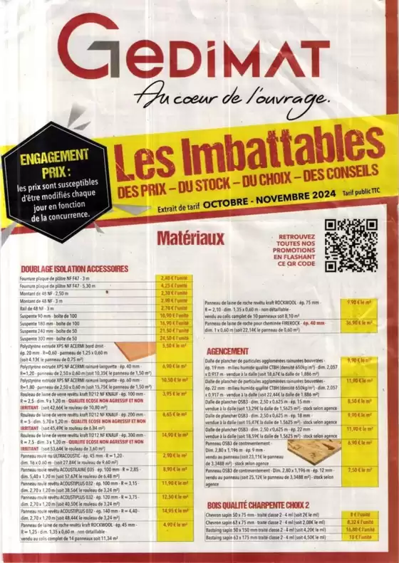 Catalogue Gedimat à Charleville-Mézières | Les imbattables | 08/10/2024 - 30/11/2024