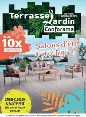 Catalogue Conforama | Salons d'été à prix léger ! | 08/10/2024 - 26/11/2024