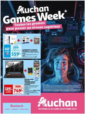 Catalogue Auchan Hypermarché à Bazinval | Games Week : passez au niveau supérieur | 15/10/2024 - 28/10/2024