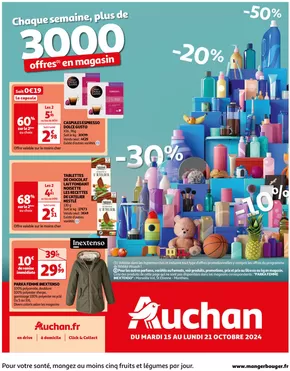 Catalogue Auchan Hypermarché à Le Bois-Robert | Faites le plein de promos dans votre magasin  | 15/10/2024 - 21/10/2024